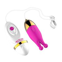 TPTPMAY Slave Heat Wireless Remote Control Rechargeable Mini Finger Massager with 8 Strong Patterns Handsfree USB Waterproof Massager Wand