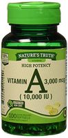 Natures Truth Vitamin A 10,000 Iu Quick Release Softgels, 100 Count
