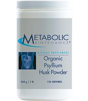 Metabolic Maintenance Organic Psyllium Husk Powder - Soluble Fiber for Digestion + Regularity Support (1 Pound, 150 Servings)