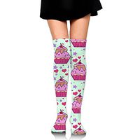 JINYOUR Cake Sloth Women's 60cm Knee High Socks Thigh High Stockings