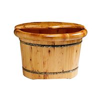 Foot Tub,Foot Basin Wooden Bucket， Spa Wooden Tub，Wooden Foot Bath Barrel，Solid Wood Foot Washing,Thick Wood Massage Foot Bath Barrel