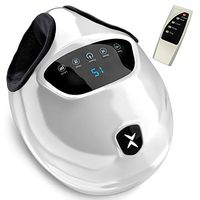 Shiatsu Foot Massager with Heat - Electric Feet Massager Machine with Deep Kneading Massage and Air Compression Therapy for Home and Office - Color White