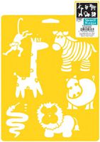 Delta Creative Stencil Mania Stencils, 7 by 10-Inch, SM97-0790 Wild Animals