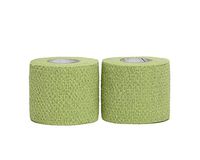 HealiT SuperusGrip™ Cohesive Bandage 2inch-Wide Self-Adhering Performance Athletic Wrap First Aid Tape, Sports Wrap Athletic Tape, Ideal for Stretch Wrist, Ankle Sprains, Swelling - Green - 2 Pack