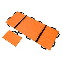 Emergency Rescue Flat Foldaway Portable Stretcher, Thickened Canvas, Soft First Aid Home Medical Stretcher with Handbag, for Hospitals, Ambulances (Orange)