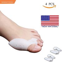 Tecing Orthopedic Bunion Corrector and Bunion Relief, Toe Separators, Hallux Valgus, Hammer Toe Straightener - Gel Bunion Pad Big Toe 4pcs
