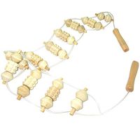 Solid Wooden Roller Massage Stick Therapy Relaxation Soothes for Relieve Muscle Soreness, Cramps, and Lactic Acid Buildup Remover Relief Fat Blast Myofascial Release (Style 3)