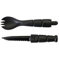 Ka-Bar Tactical Military Sporks - Spoon Fork Knife Combo Set - Camping Hiking Hunting Backpacking Outdoor Survival Multi tool Utensil Accessory - 2 Pack