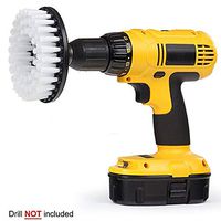Gotian Electric Drill Brush Grout Power Scrubber Cleaning Brush Cleaner Tool - Power Scrubber Cleaning All Purpose - Cleaner Scrubbing Cordless Drill - for Cleaning Pool (5 Inch) (White)