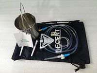Enema Douche Kit (All in One) One Quart Stainless Steel Enema Bucket - Medical-Grade Tubing
