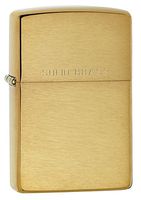 Zippo Personalized Message Engraved on Backside Customized Windproof Lighter (Brushed Solid Brass)