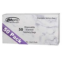 Sanitary Napkin Disposal Bags - Feminine Hygiene Sanitary Bags, 50 Scented Plastic Degradable Disposal Bags for Maxi Pads Tampons Feminine Products