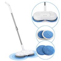 QIACHIP Cordless Electric Mop - 3 in 1 Spinner, Scrubber,Powerful Cleaner Spin Scrubber & Buffer, Waxer Quiet, Polisher for Hard Wood, Tile, Vinyl, Marble, Laminate Floor