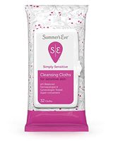 Summer's Eve Cleansing Cloths, Simply Sensitive, 32 Count, Pack of 1, pH-Balanced, Dermatologist & Gynecologist Tested