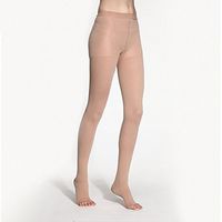 BriteLeafs Sheer Compression Pantyhose 15-20mmHg, Moderate Support, Open Toe (XX-Large, Beige)