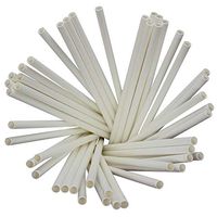 100PCS Biodegradable Paper Straws Rainbow Drinking Straw for Birthday Party Supplies, Spring Wedding Straws, Garden Tea Party Decoration (white)