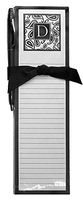 "Monogram D" Magnetic List Pad & Pen Gift Set, Blanc Noir Series