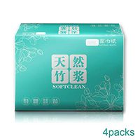 Facial Tissue Cube, Multi-Fold Paper Towel 4-Ply Absorbent Bamboo Pulp Toilet Paper Facial Tissue