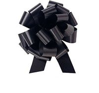 IGC 10 Pull String Bows - Gift Wrap Packaging - 5" 20 Loops - 1 1/4" - Black