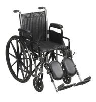McKesson Standard Wheelchair with Swing Away Elevating Leg Rests - 40 lbs., 16" Seat Width, 250 lbs. Weight Capacity - 21624201