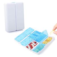 Unistar Magnetic Foldable Pill Box, Moisture Proof Large-Capacity Pill Case, Individual Compartments Holds 7 Day Weekly Vitamin, Medicine, Supplements, BPA Free Travel Pill Organizer Closures Design