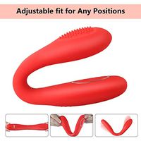 PGtoy Couple Vǐbrator & G Spót Vǐbrator Partner Vǐbrator Waterproof Rechargeable Dual Pleasure 10 Vǐbration Clǐtoris Nǐpple Vagǐna Vǐbrator Séx Portable Toy Kit for Women Solo Or Couples Fun (Red)