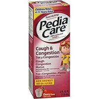 PediaCare Children's Non Drowsy Cough & Congestion, Cherry 4 Ounces Each (Value Pack of 6)