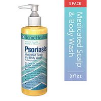 Home Health Psoriasis Medicated Scalp & Body Wash (3 Pack) - Salicylic Acid, 8 fl oz - Relieves Itching, Redness & Irritation from Dandruff & Seborrheic Dermatitis - Non-GMO, Paraben-Free, Vegetarian