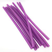Biodegradable Rice Straws - 100% Natural Organic Eco Friendly Disposable Drinking Straws - Perfect Alternative to Plastic, Paper, Metal, Glass & Bamboo Straws (Purple, 8mm)