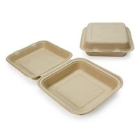Earth's Natural Alternative Wheat Straw Fiber, Bagasse (Sugarcane) Tree Free Alternative 8" Clam Shell Container, 200/Case