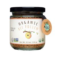 GREENBOW Organic Bee Pollen - 100% USDA Certified Organic, Pure, & Natural Bee Pollen - Superfood Packed with Proteins, Vitamins & Minerals - Non-GMO, Kosher Certified, Gluten Free - 155g