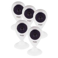Vivitar IPC112G 720p Full HD Wide Angle View Wi-Fi Security Camera, White, 5-Pack