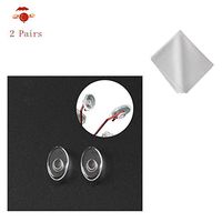 BEHLINE 2 Pairs Silicone Replacement Nose Pads for Silhouette Rimless Glasses Eyewear Bonus Cleaning Cloth,Clear