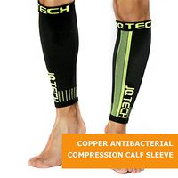 Calf Compression Sleeve - Leg Compression Socks for Shin Splint, Calf Pain Relief - Men, Women, and Runners (Black/Green-1 Pair)