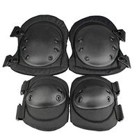 Tamquer Military Spec Adjustable Knee Protective Guard Safety Gear Pads Kids Adult Knee Elbow Pads and Wrist Guards Adjustable Protective Gear Set for Skate Bicycle