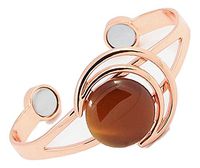 ProExl Women's Pure Solid Copper Magnetic Bracelet Cats Eye Stone for Arthritis Relief (Tigers Eye)
