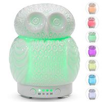 Essential Oil Diffuser, 100ml Mini Ceramic Aroma Diffuser Portable Ultrasonic Cool Mist Humidifier, Greatly Resist Corrosion & Easy Cleaning, Waterless Auto Shut-Off for Home Office Bedroom Baby Room