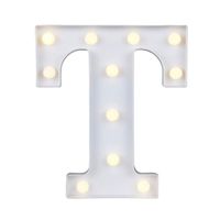 YANROO Marquee Letter Lights Number Light Arabic Alphabet Letters Light, Decorative LED Numerals Sign for Wall Decoration,Home Party,Bar,Wedding Decor Birthday Battery Operated (T)