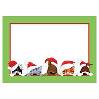 Caspari Christmas Peek A Boo Self-Adhesive Gift Tags, 60 Labels