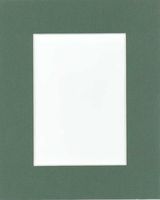 Pack of 10 16x20 Basque Green Picture Mats Mattes with White Core Bevel Cut for 11x14 Photo + Backing + Bags