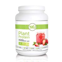 TRU Plant Based Protein Powder, Natural Flavor, Vegan & Keto Friendly, No Artificial Sweeteners, No Dairy, No Soy, 25 Servings (Strawberry Jam)