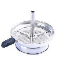 Hookah Shisha Charcoal Bowl with Chimney Top Head Hookah Shisha Coal Heat Management System Tobacco Smoking Narghile Accessory No Need Foil