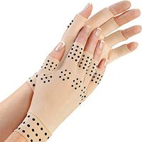 1 Pair Adult Magnetic Therapy Gloves for Arthritis Joint Pain Treat Fingerless Arthritis Gloves
