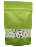 BAP 200 Pack 8 oz Lime Rice Paper Stand Up Pouch, Zip- 5 Mil Thickness