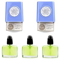 2 Plugables Serenity Electric Scented Oil Diffuser Home Fragrancers with 3 (Green Tea) Aroma Oils