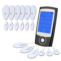 2020 Upgrade Version Electronic Muscle Stimulator TENS Unit Dual Output Channel Independent Control Rechargeable Pulse Massager with Adjustable 16 Modes, Portable Pain Relief with 6 Electrode Pads
