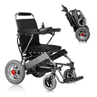 LMEIL Folding Electric Powered Wheelchair, Portable Premium Intelligent Foldable Electric Wheelchair, Supports up to 265lb, Lightweight for Air Travel