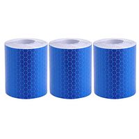 3 Rolls Reflective Tape 3m x 5cm Warning Tape Car Trailer Safe Tape Warning Sign Roll Sticker Blue