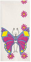 Colorful Butterfly Skull Spirit Paper Disposable 3-Ply Paper Hand Towels & Decorative Bathroom Napkin Guest Towels For Kitchen, Parties, Weddings, Dinners & Events (Pack of 20)