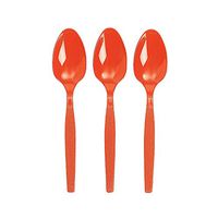Orange Plastic Spoons